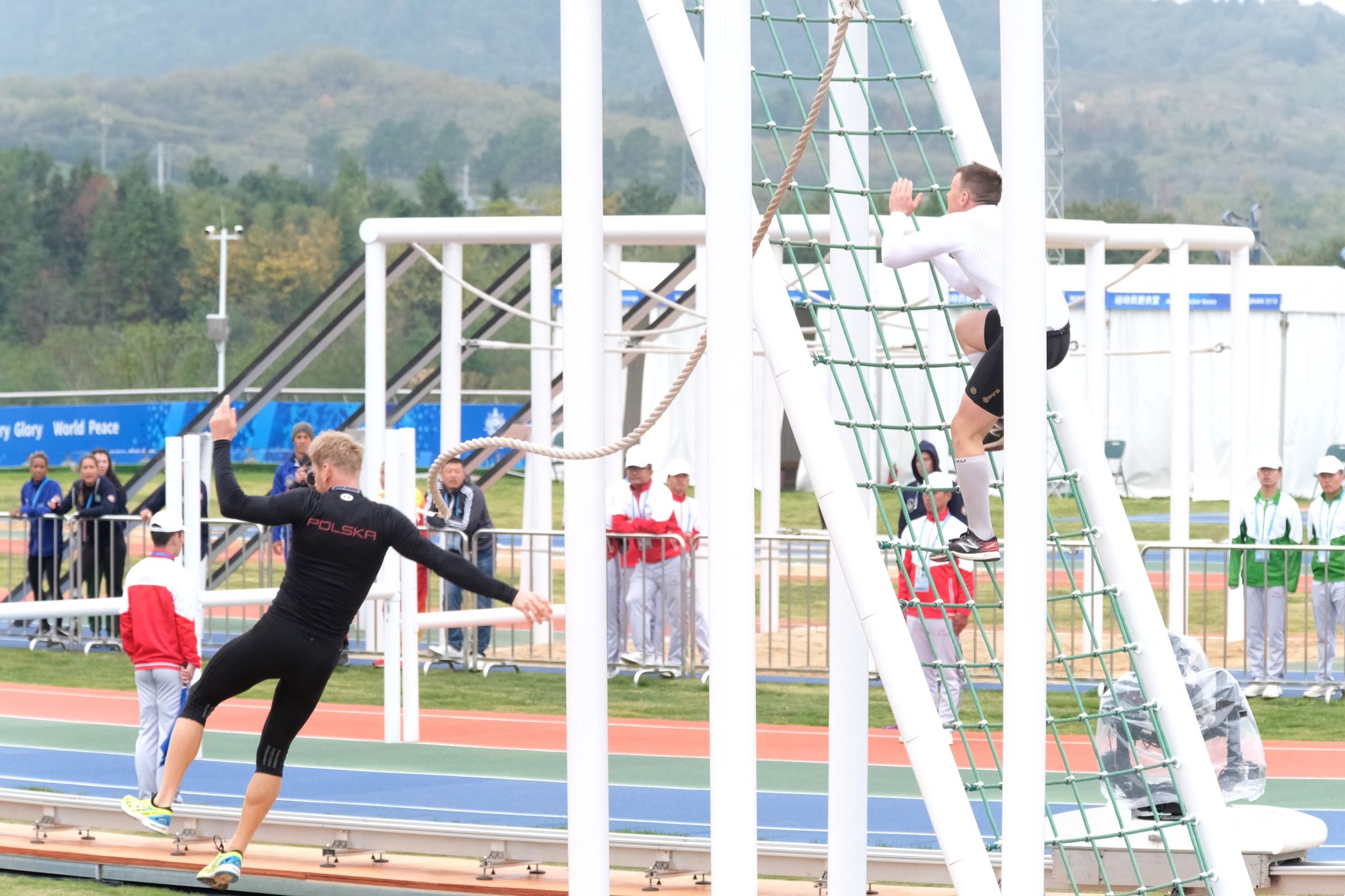 Naval pentathlon obstacle relay: Finnish pair elated with ...